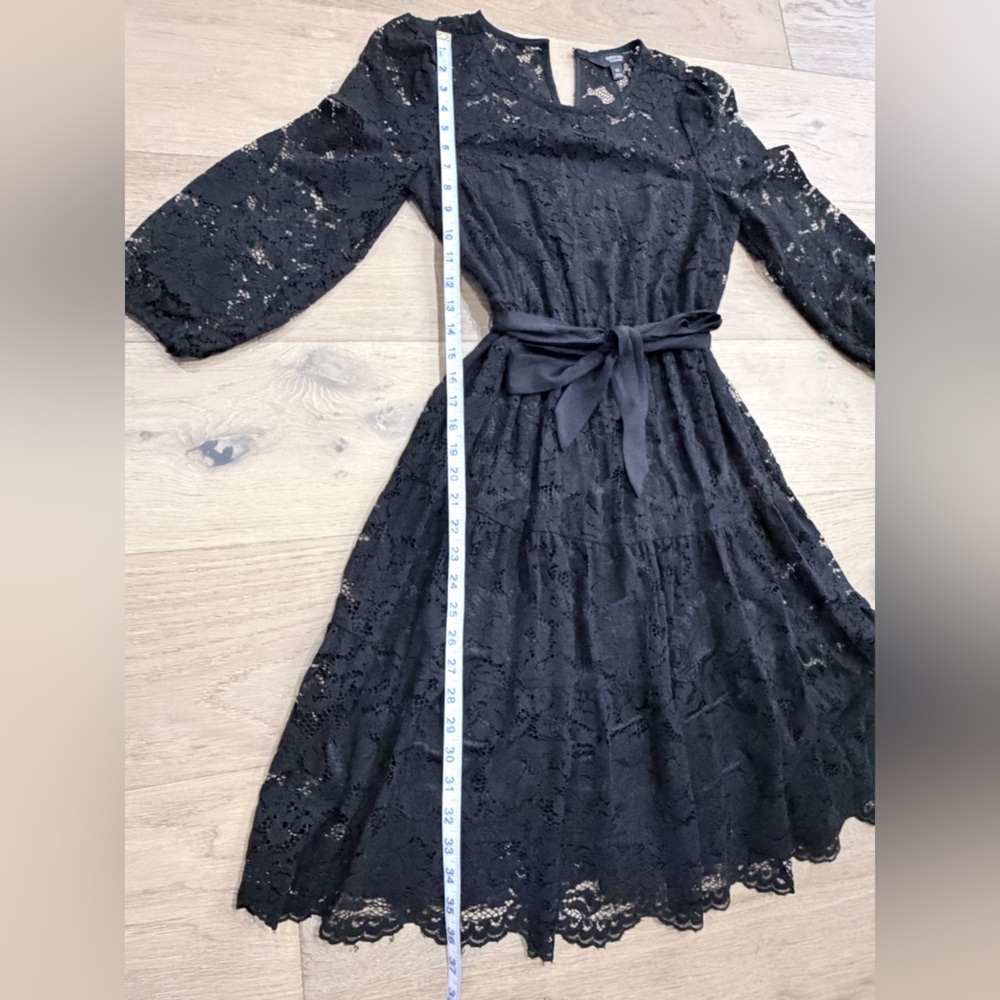 Simply Vera Vera Wang Black Lace Long Sleeve Dress - Picture 4 of 4